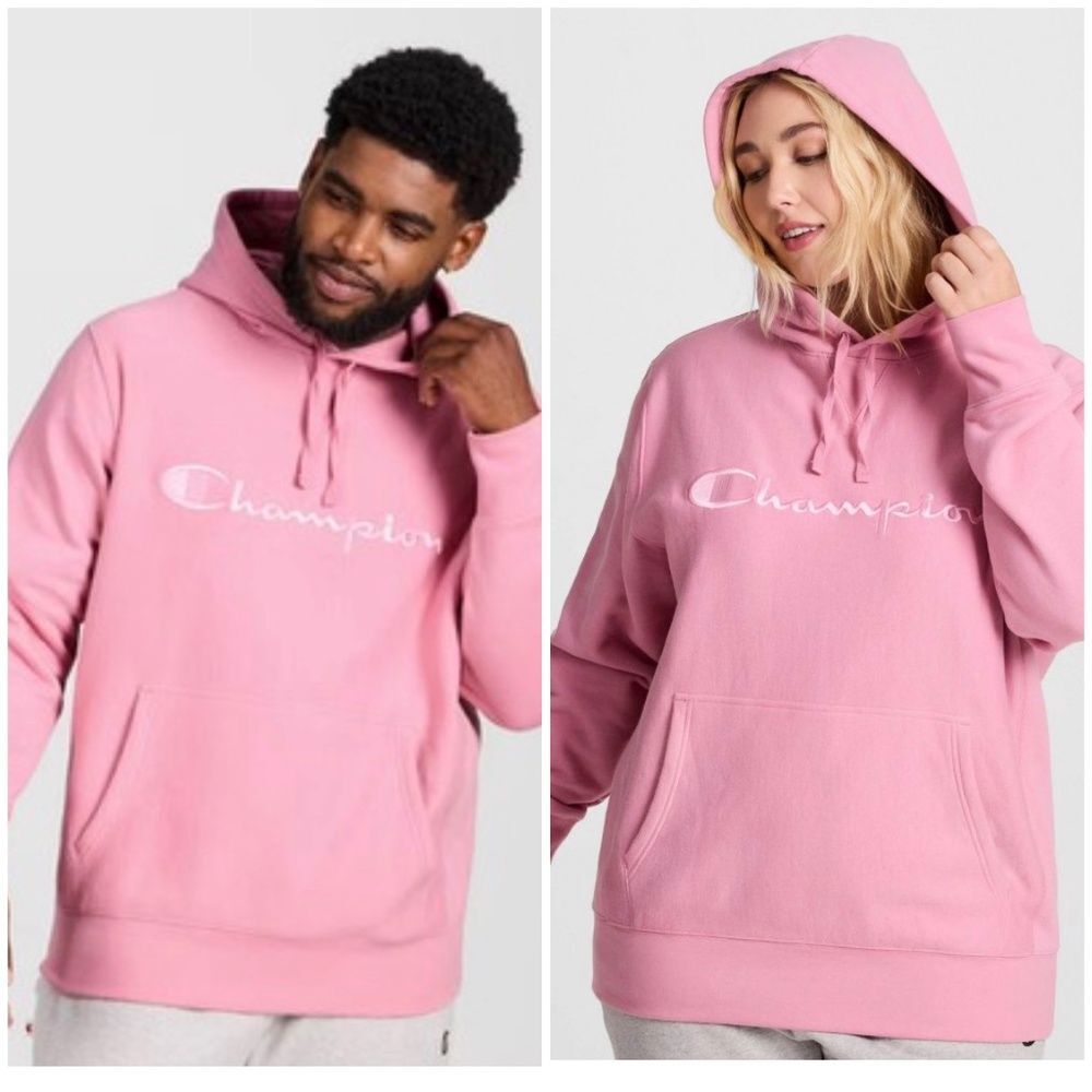 New Champion Pink Unisex Oversized Hoodie SIZE XS